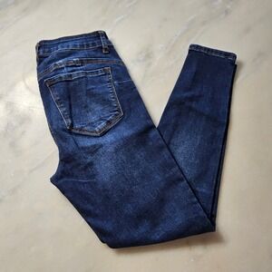 Wax Jean Dark‎ Wash Denim Skinny Jeans Womens Size 5 Push Up